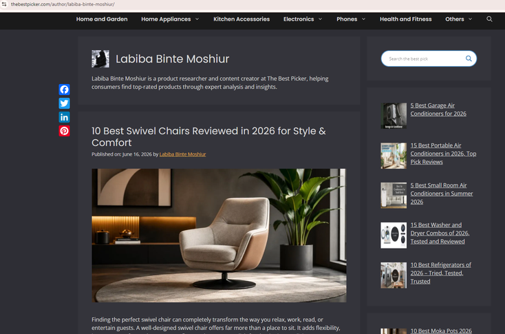 10 Best Swivel Chairs article screenshot